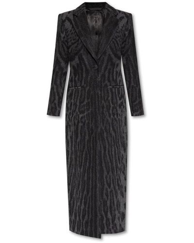 Givenchy Gray Wool Coat - Black