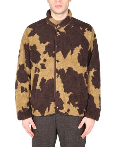 YMC Jacquard Buttoned Jacket - Brown