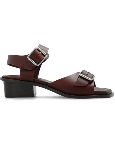 Lemaire Buckled Square Open-toe Sandals - Brown
