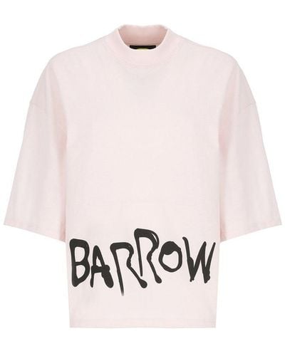 Barrow Teddy Bear Printed Crewneck T-shirt - White