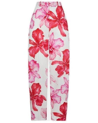 The Attico ''Jagger'' Shades Of Pink Long Trousers - White