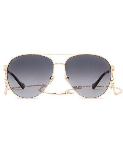 Gucci Aviator Sunglasses - Metallic