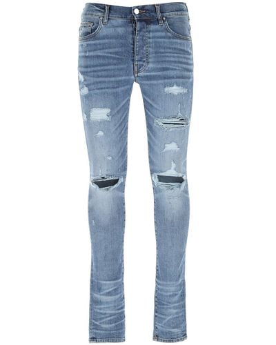 Amiri Thrasher Plus' Distressed Skinny Jeans - Blue