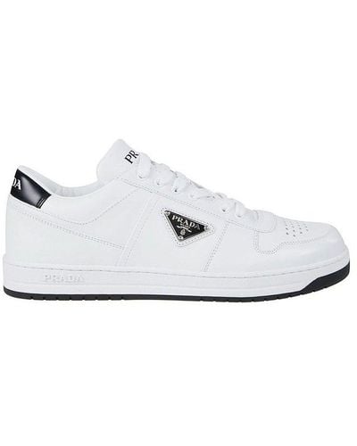 Prada District Mirrored-effect Sneakers - White
