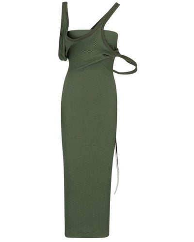 The Attico Strap Long Dress - Green
