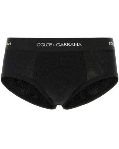 Dolce & Gabbana Black Cotton Brief