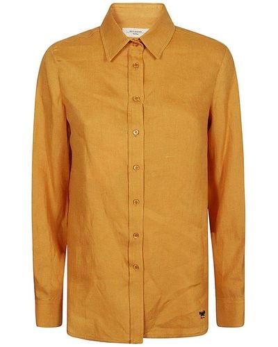 Weekend by Maxmara Buttoned Long-sleeved Shirt - Orange