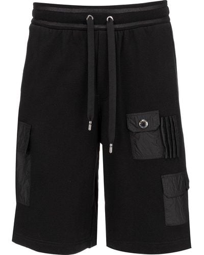 Dolce & Gabbana Dg Embroidered Bermuda Shorts - Black
