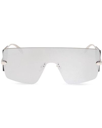 Alexander McQueen Futuristic Shield Sunglasses - White