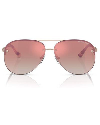 Michael Kors East Side Aviator Sunglasses - Pink