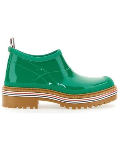 Thom Browne Round-toe Slip-on Boots - Green