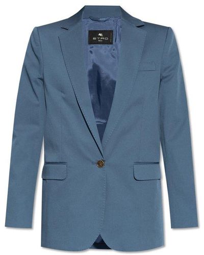 Etro Single-buttoned Blazer - Blue