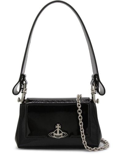 Vivienne Westwood Hazel Chain-linked Small Shoulder Bag - Black