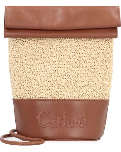 Chloé Micro Sense Bucket Bag - Brown
