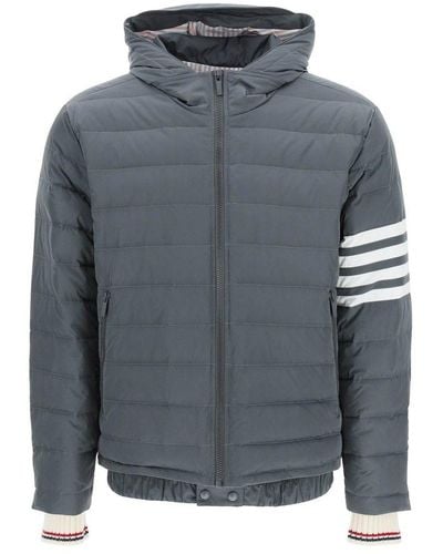 Thom Browne 4-bar Down Jacket In Poly Twill - Gray