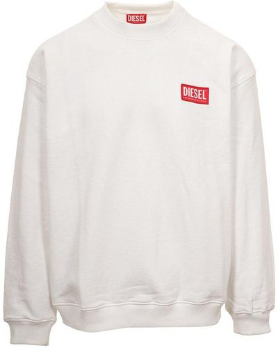 DIESEL S-nlabel-l1 Logo Patch Sweatshirt - White