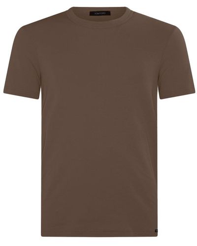 Tom Ford Classic Crewneck T-shirt - Brown