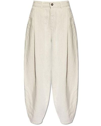 Emporio Armani Pants With Wide Legs, - White