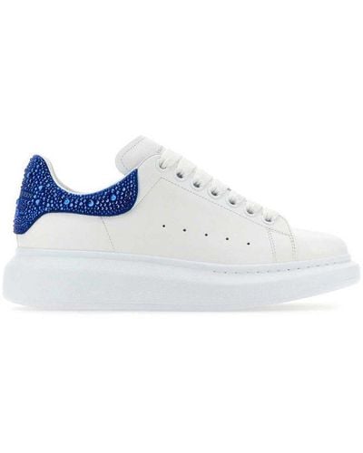 Alexander McQueen Oversized Embellished Lace-up Trainers - White