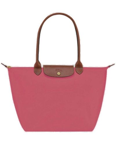 Longchamp Le Pliage Large Top Handle Bag - Pink