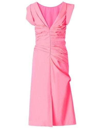 Dries Van Noten Asymmetrical Draped Dress - Pink