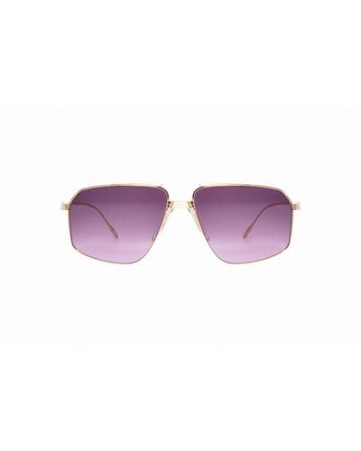 Jacques Marie Mage Jagger Aviator Frame Sunglasses - Purple
