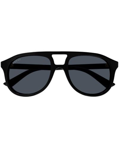 Gucci Aviator Frame Sunglasses - Black