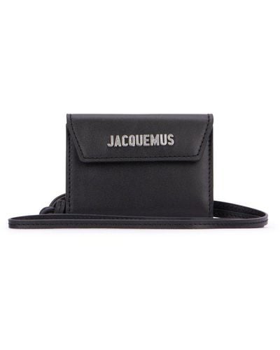 Jacquemus Leather Wallet With Strap in White for Men