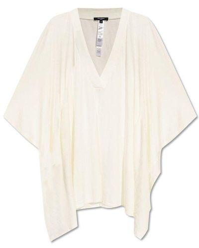 Balmain Oversized Short Beach Dress - White