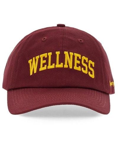 Sporty & Rich Wellness Slogan Embroidered Cap - Purple