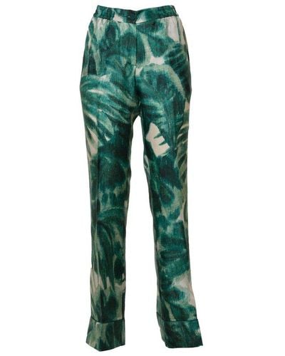 F.R.S For Restless Sleepers Graphic Print Pants - Green