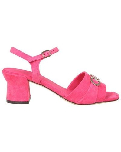 Ferragamo Gancini Buckled Sandals - Pink