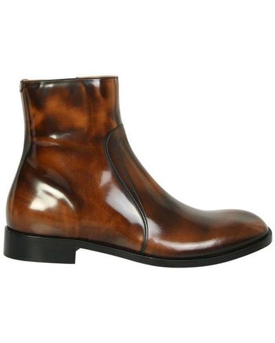 Maison Margiela Round-toe Ankle Boots - Brown