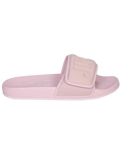 Jimmy Choo Logo-embossed Slip-on Sandals - Pink