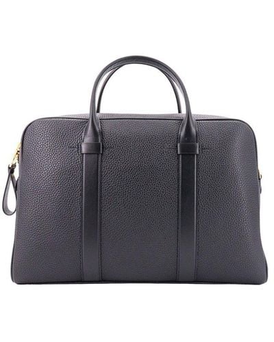 Tom Ford Buckley Zipped Briefcase - Blue
