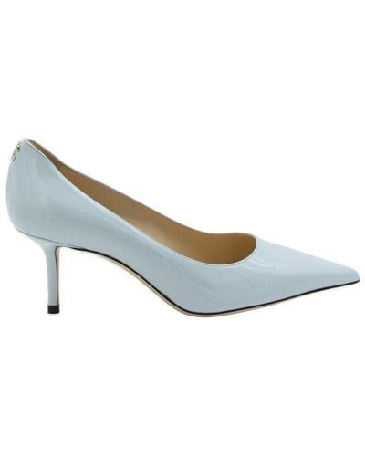 Jimmy Choo Love 65 Pointed-toe Court Shoes - Blue