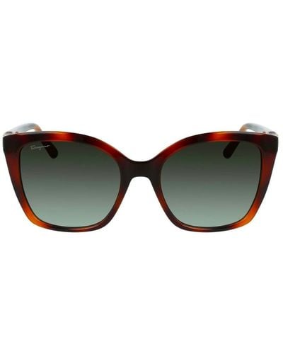 Ferragamo Butterfly Frame Sunglasses - Black