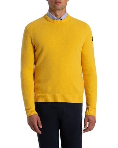 Paul & Shark Logo-patch Crewneck Sweater - Yellow