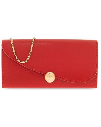Ferragamo Foldover-top Chain-linked Shoulder Bag - Red