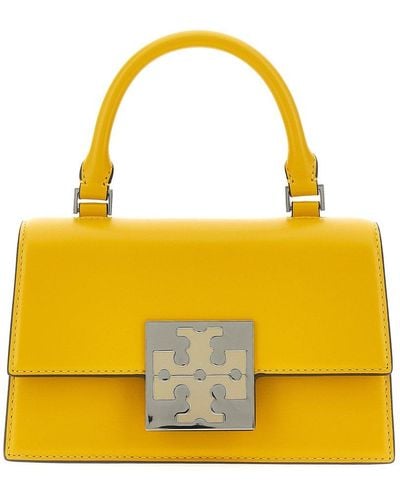 Tory Burch Bon Bon Foldover Mini Top Handle Bag - Yellow
