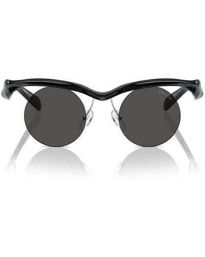 Prada Round Frame Sunglasses - Black