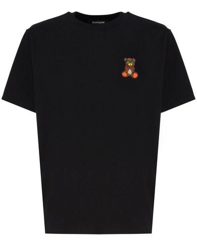 Barrow Bear Printed Crewneck T-shirt - Black