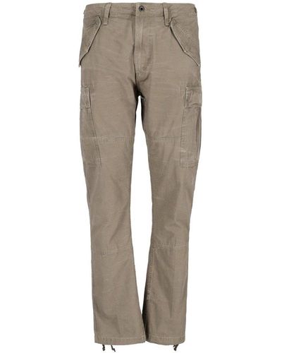 Polo Ralph Lauren Logo Patch Cargo Trousers - Natural