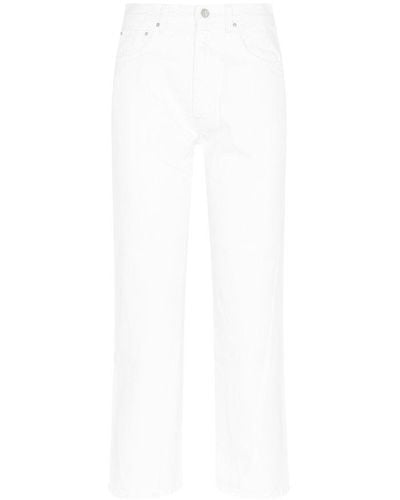 Totême Straight-leg Cropped Jeans - White