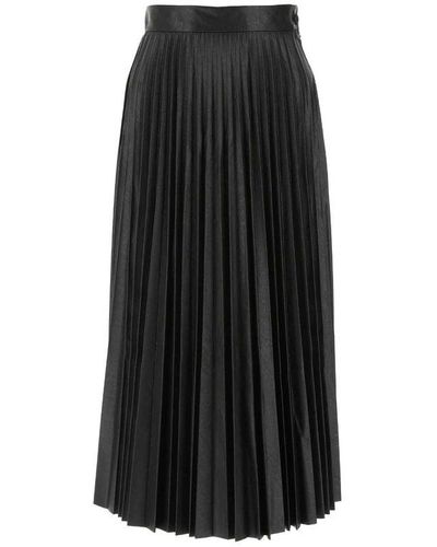 MM6 by Maison Martin Margiela Pleated High-waist Skirt - Black