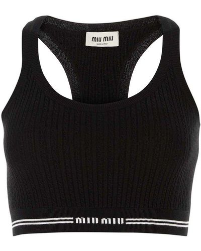 Miu Miu Bow-embellished Crop Top