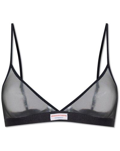 alexanderwang TRIANGLE BRA IN RIBBED JERSEY BLACK - alexanderwang® CH