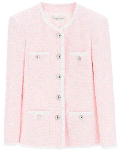 Alessandra Rich Tweed Jacket - Pink