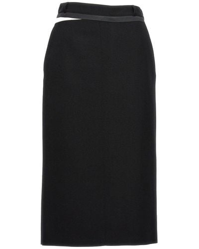 Fendi Grain De Poudre Skirt - Black