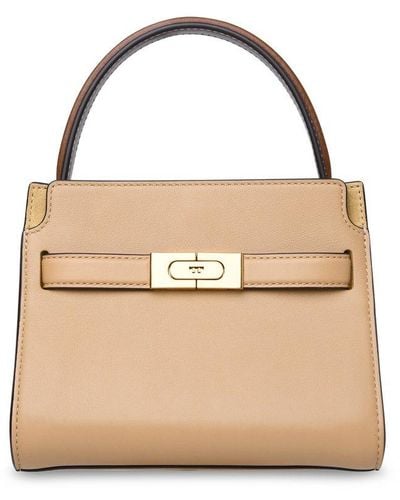 Tory Burch Lee Radziwill Leather Bag - Natural